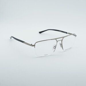 Porsche Design P8398 B Eyeglasses Palladium Silver 58mm Rectangle Frame